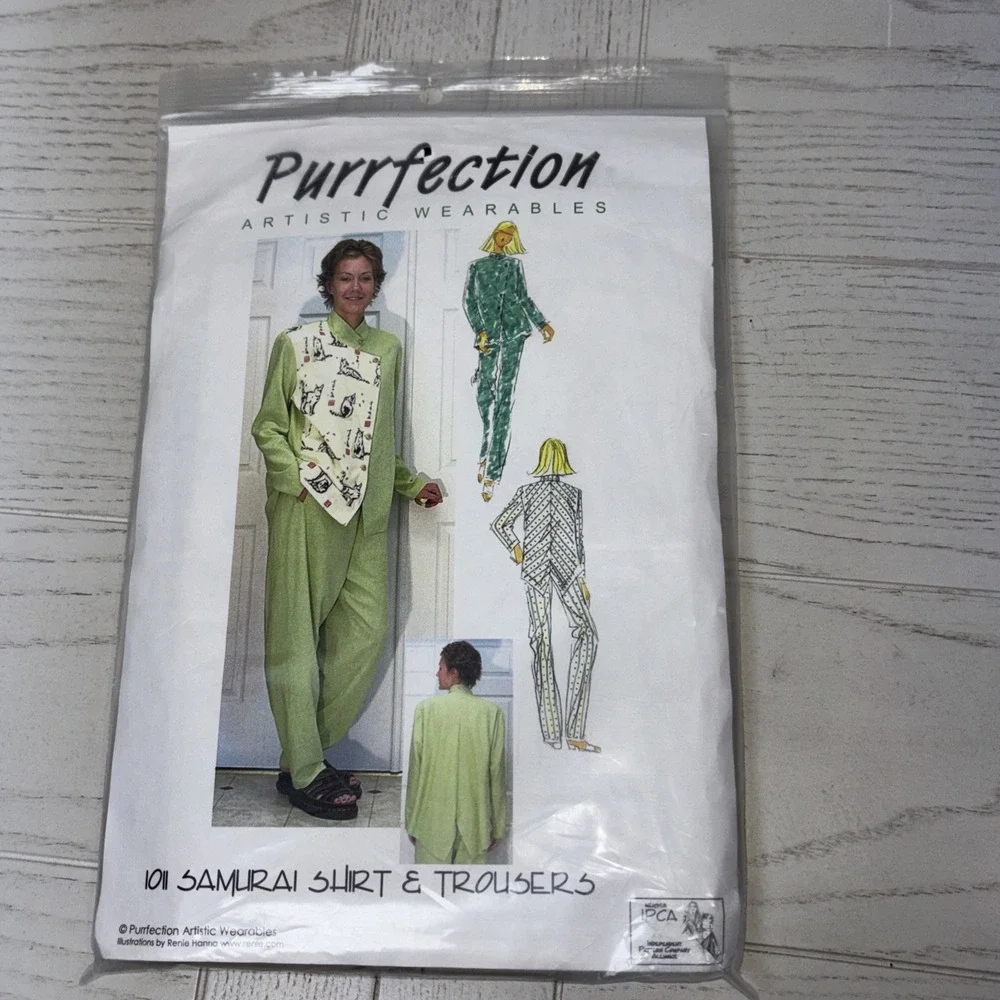 Purrfection Artistic Wearables 1011 Samurai Shirt & Trousers Size XS-5XL (6-40)